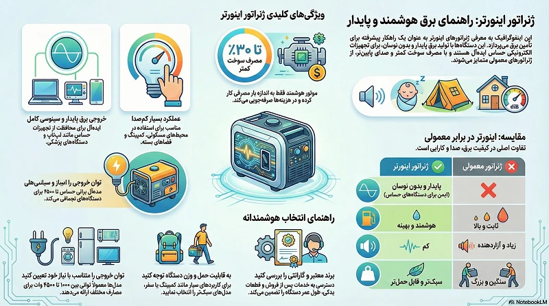 چگونه بهترین اینورتر ژنراتور را انتخاب کنیم